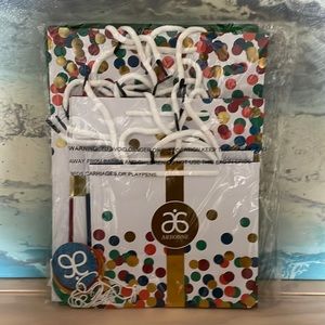 ARBONNE logo’d gift bags 5 bags-1 large 2 med 2 small with tissue & bag tags NEW